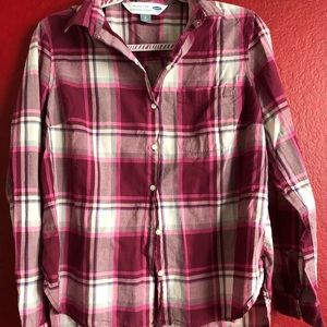 Pink plaid shirt